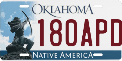 OK license plate 180APD