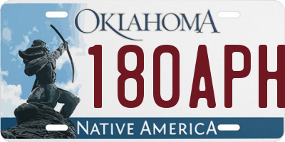 OK license plate 180APH