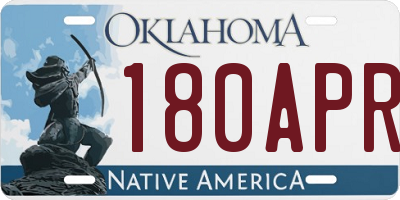 OK license plate 180APR