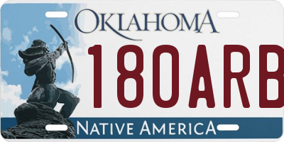 OK license plate 180ARB