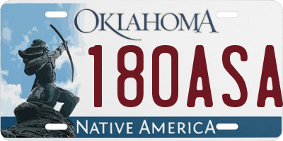 OK license plate 180ASA