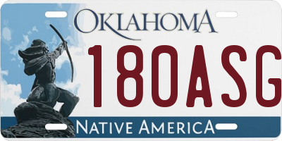 OK license plate 180ASG