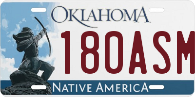 OK license plate 180ASM