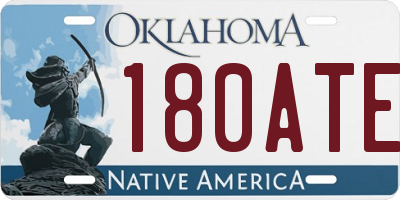 OK license plate 180ATE