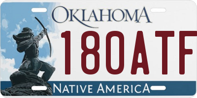 OK license plate 180ATF