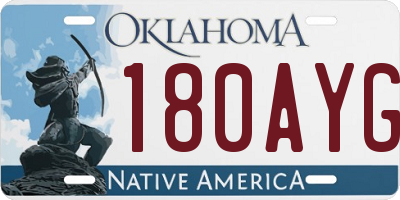 OK license plate 180AYG