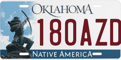 OK license plate 180AZD