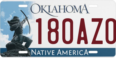 OK license plate 180AZO