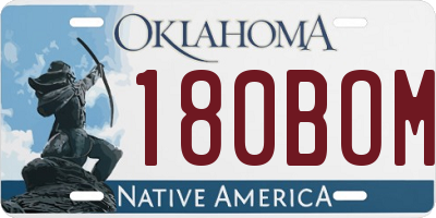 OK license plate 180BOM
