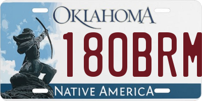 OK license plate 180BRM
