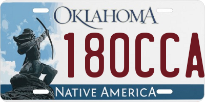 OK license plate 180CCA