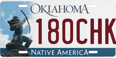 OK license plate 180CHK