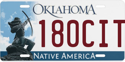 OK license plate 180CIT