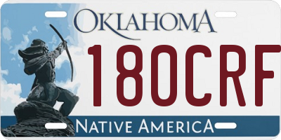 OK license plate 180CRF
