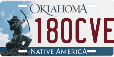 OK license plate 180CVE
