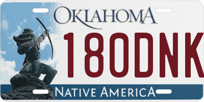 OK license plate 180DNK