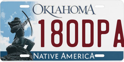 OK license plate 180DPA