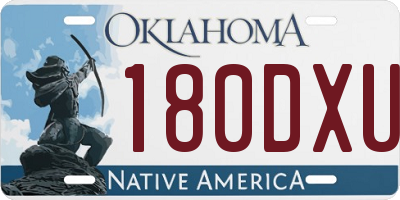 OK license plate 180DXU