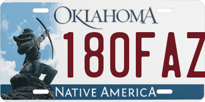 OK license plate 180FAZ