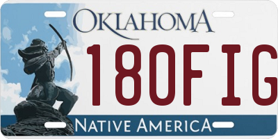 OK license plate 180FIG