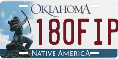OK license plate 180FIP