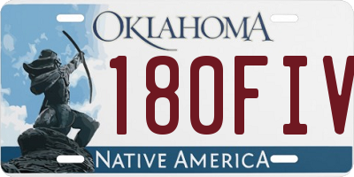 OK license plate 180FIV
