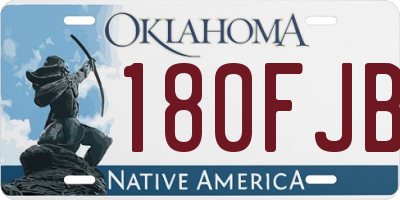OK license plate 180FJB