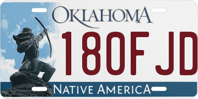 OK license plate 180FJD