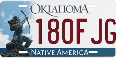 OK license plate 180FJG