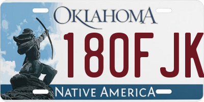 OK license plate 180FJK