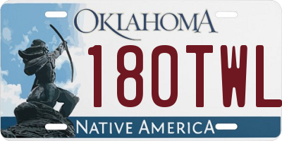OK license plate 180TWL