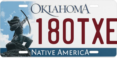 OK license plate 180TXE