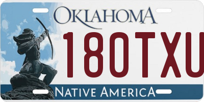 OK license plate 180TXU