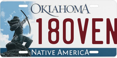 OK license plate 180VEN