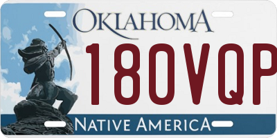 OK license plate 180VQP