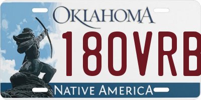 OK license plate 180VRB