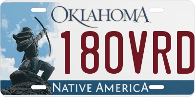 OK license plate 180VRD