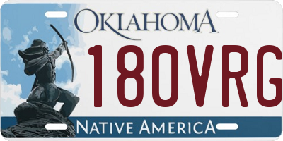 OK license plate 180VRG