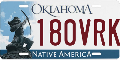 OK license plate 180VRK