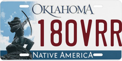 OK license plate 180VRR