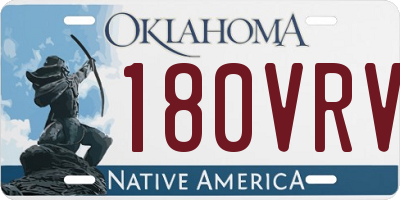 OK license plate 180VRV