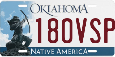 OK license plate 180VSP