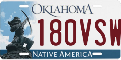 OK license plate 180VSW