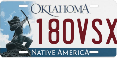 OK license plate 180VSX