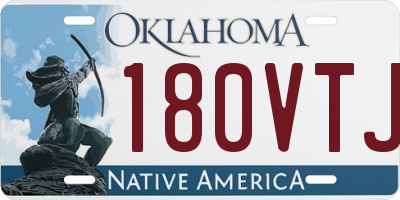 OK license plate 180VTJ