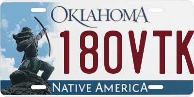 OK license plate 180VTK