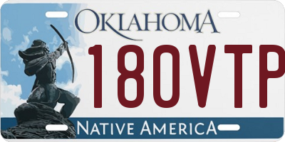 OK license plate 180VTP