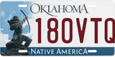 OK license plate 180VTQ