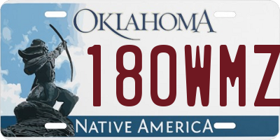 OK license plate 180WMZ