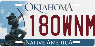 OK license plate 180WNM